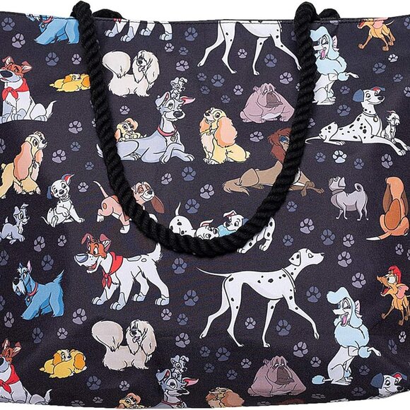 Dogs Tote Bag Canvas Large Capacity Cute Dog Breed Adventure Work Bag - Picture 6 of 9